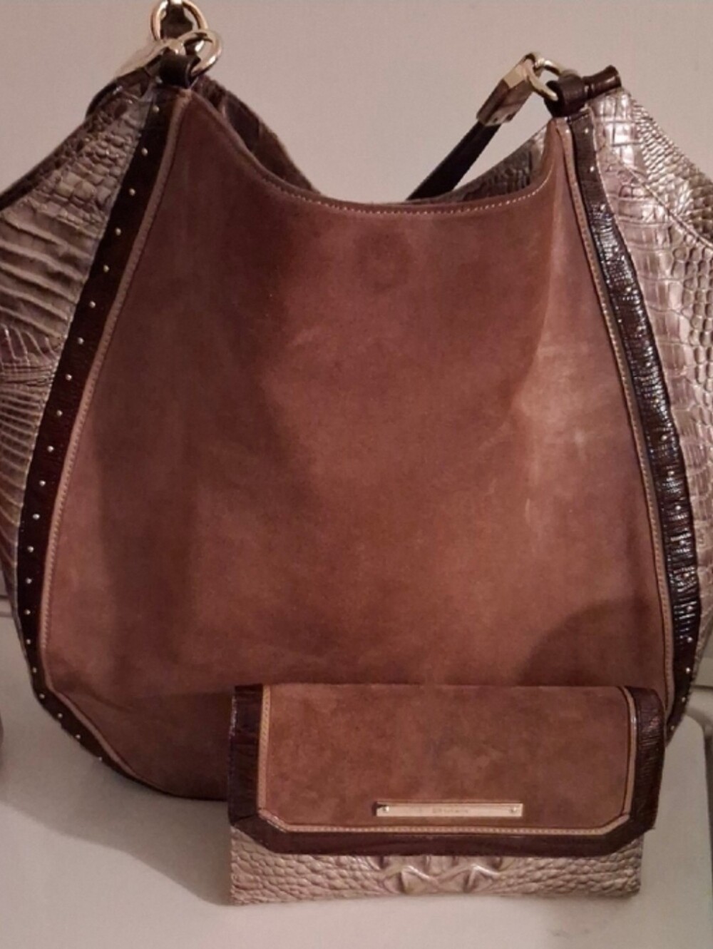 BRAHMIN CHARDONNAY BAG + MATCHING WALLET BUNDLE